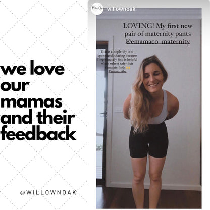 Emama Maternity Bike Shorts + Pockets - Black