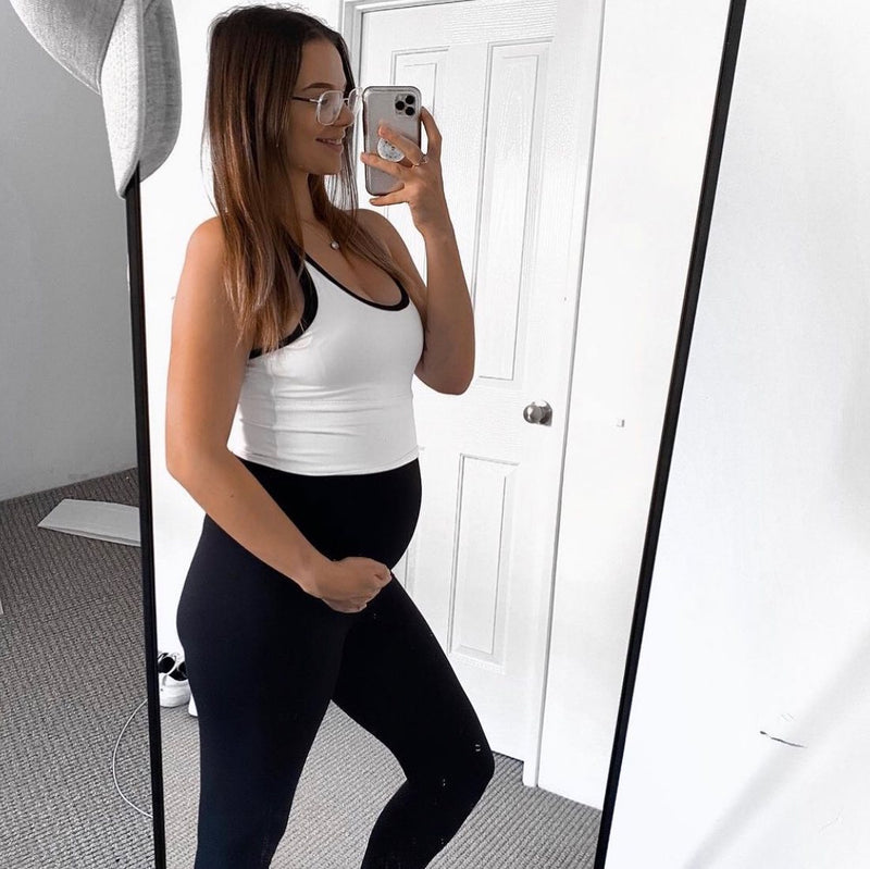 Emama Umstands- Leggings Lang + Taschen - Schwarz