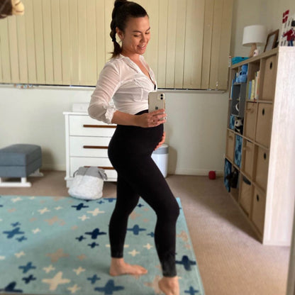 7/8 Pocket Maternity Leggings - Black