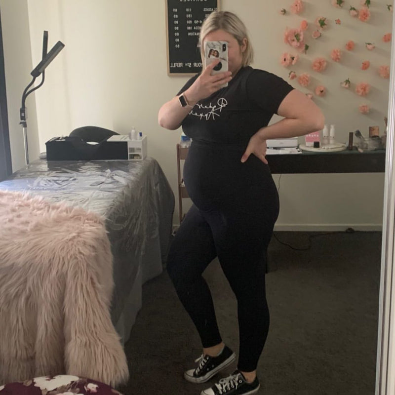 Emama Umstands- Leggings Lang + Taschen - Schwarz