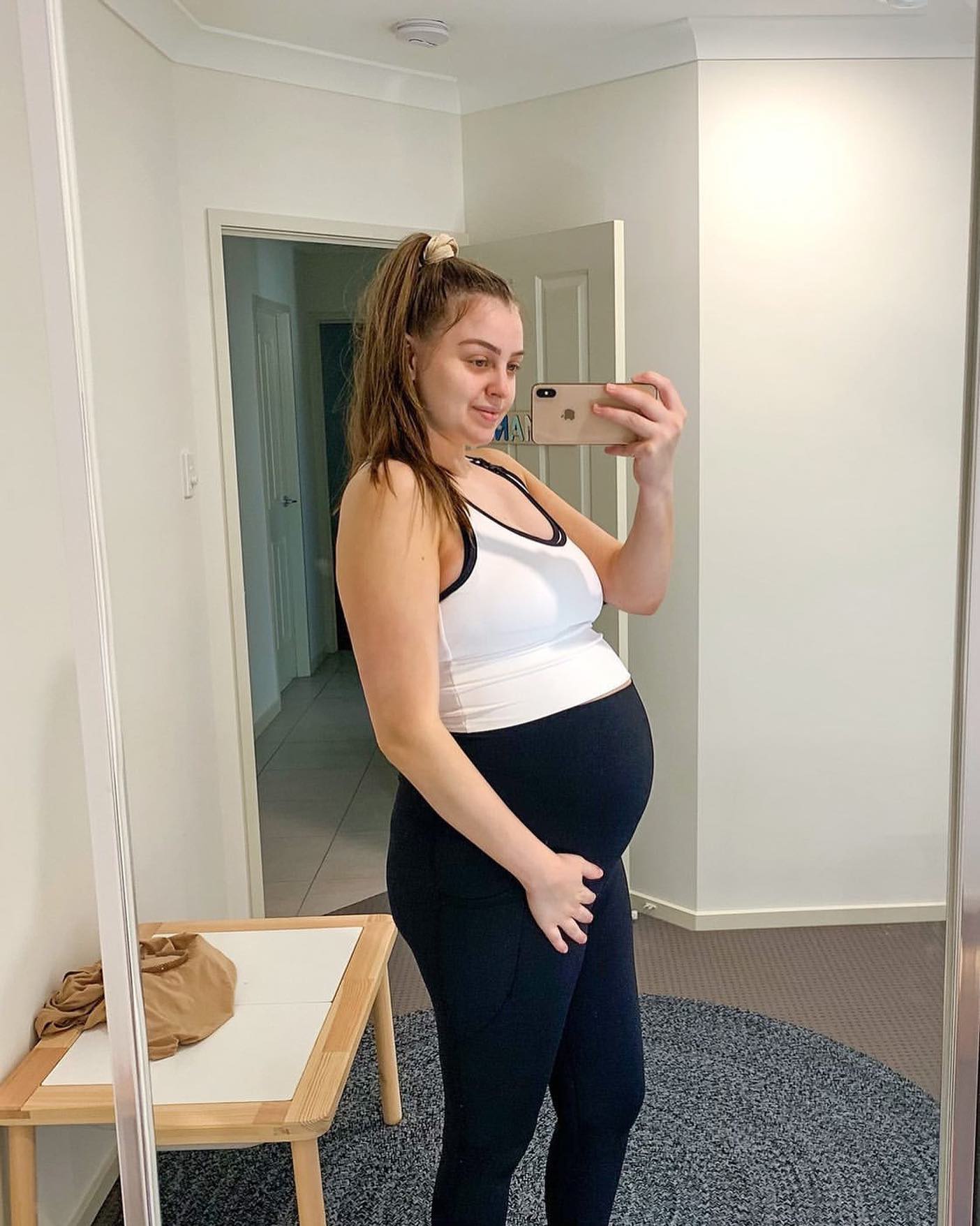 7/8 Maternity Leggings - Black