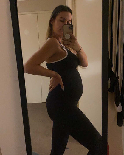 Emama Black Long Line Nursing Crop