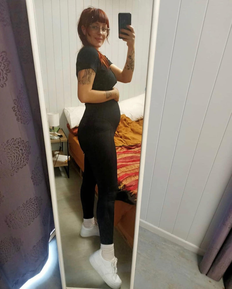 Emama Umstands- Leggings Lang + Taschen - Schwarz