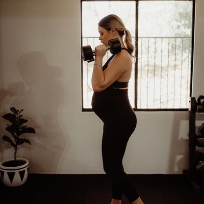 7/8 Pocket Maternity Leggings - Black