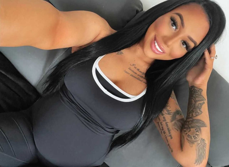 Emama Longline Still-Crop in Schwarz