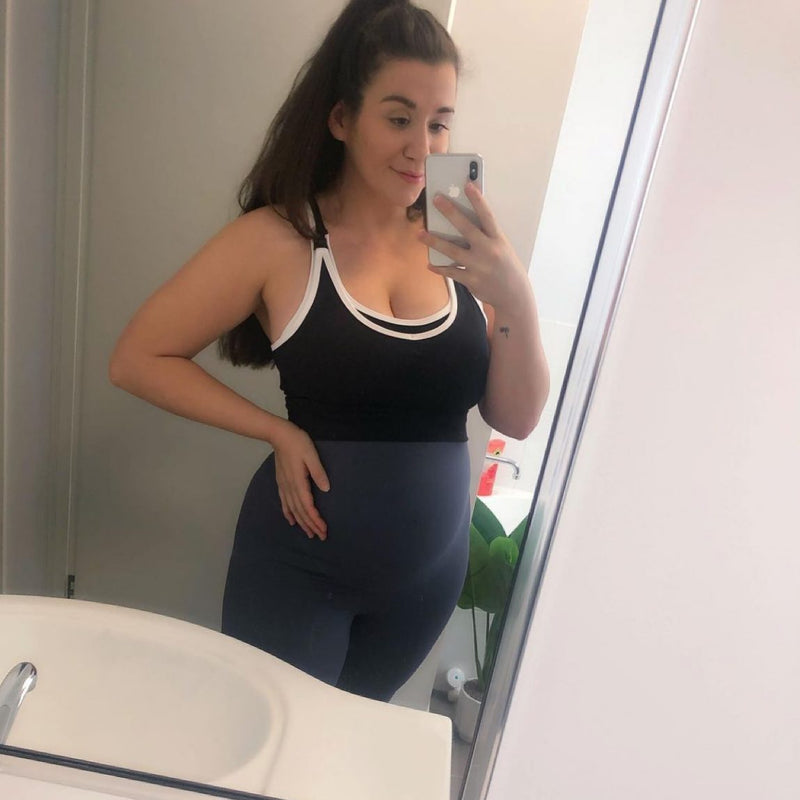 Emama Longline Still-Crop in Schwarz