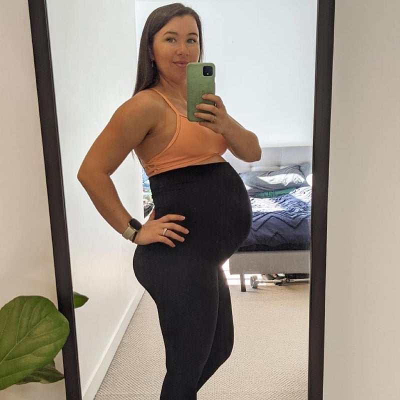 Emama Umstands- Leggings Lang + Taschen - Schwarz