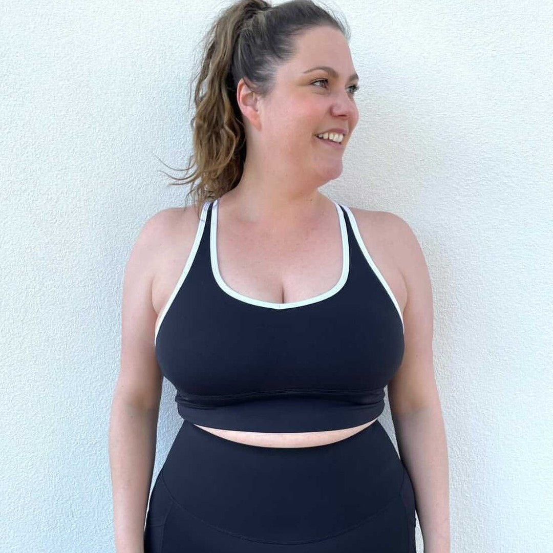 3/4 Shaper Move Leggings + Taschen - Schwarz | Bauch kaschierend ABVERKAUF