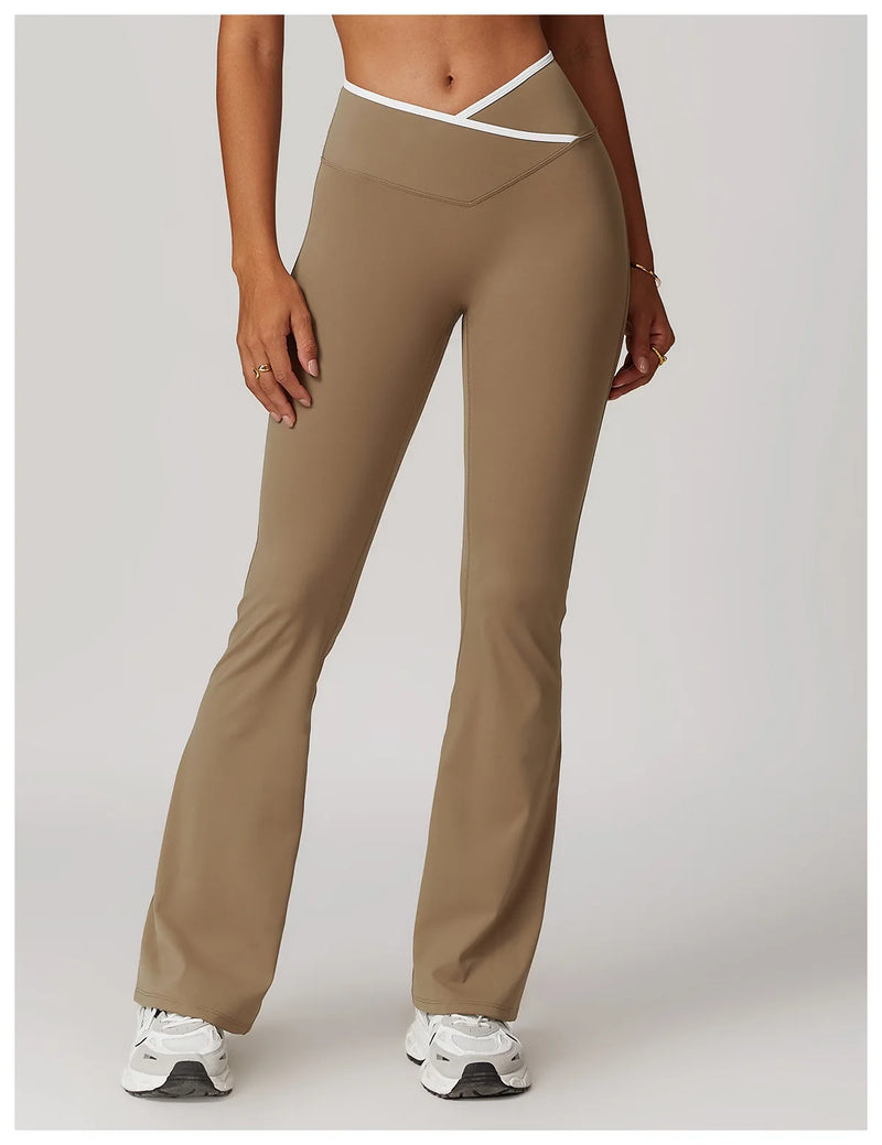 Cross Waist Flare Legggings