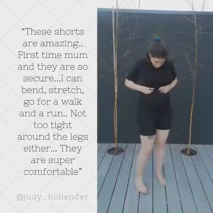 Emama Maternity Bike Shorts + Pockets - Black