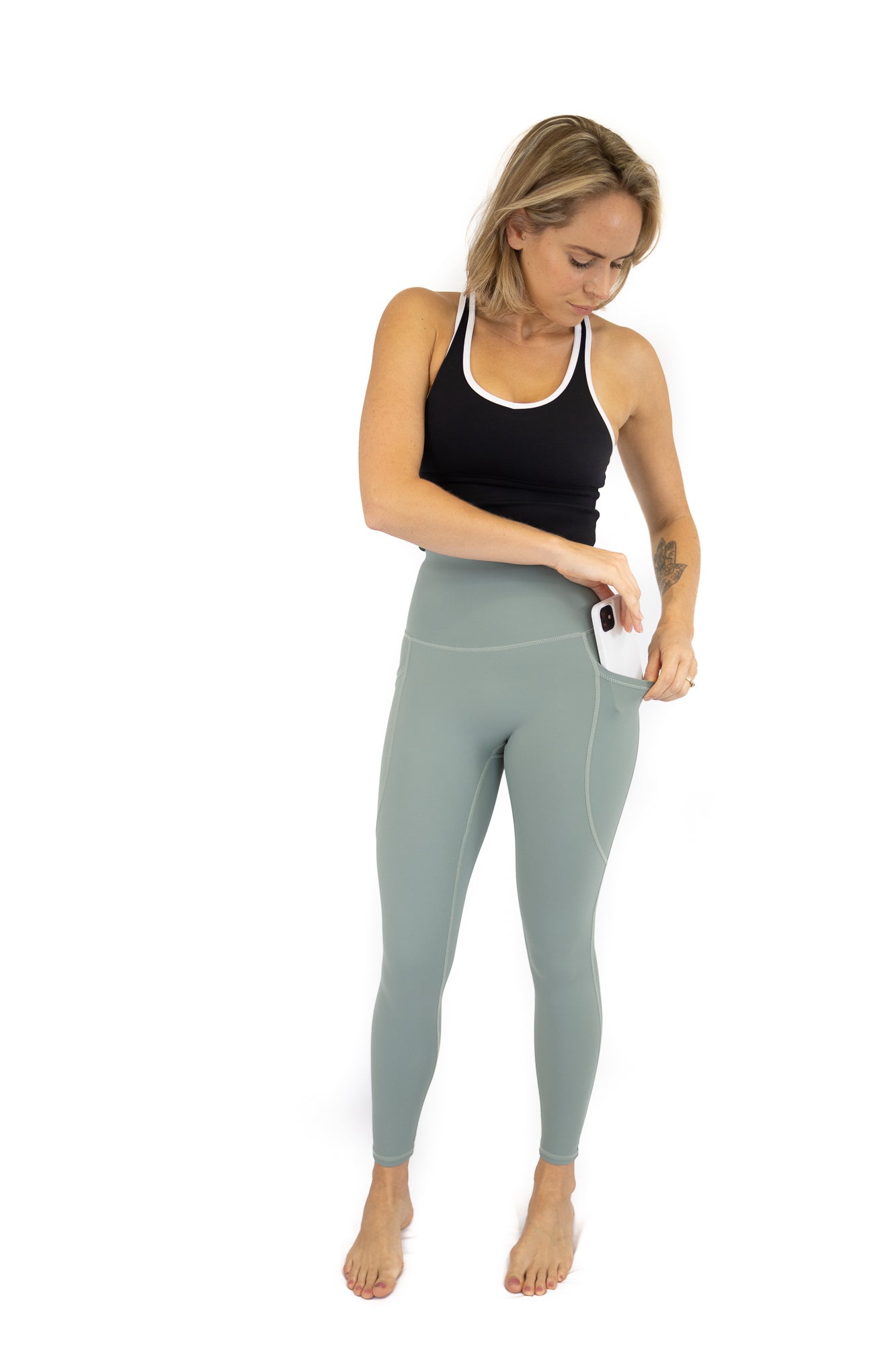Shaper Move Leggings + Pockets - Spearmint - Full Length- FINAL SALE ONLY
