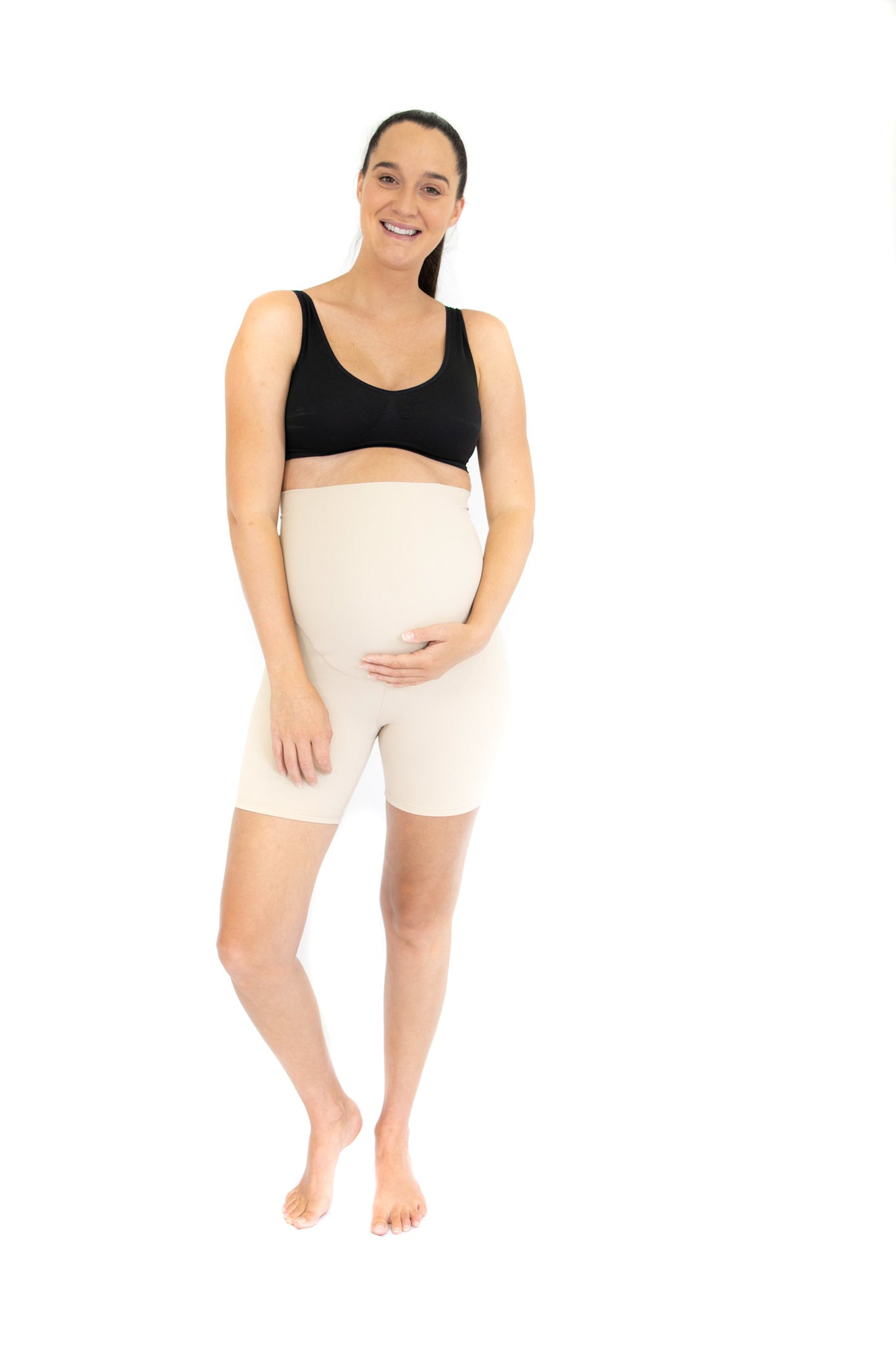 emama Maternity Bike Shorts - Nude