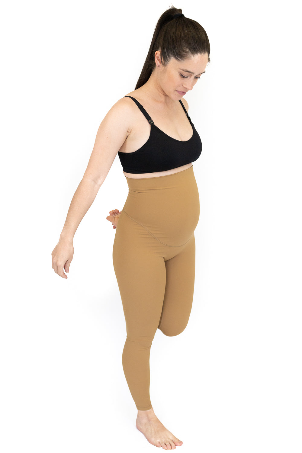 Emama Maternity Leggings - Caramel - Full Length-FINAL SALE ONLY